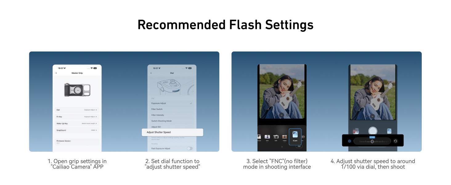 magnetic phone camera grip with selfie light