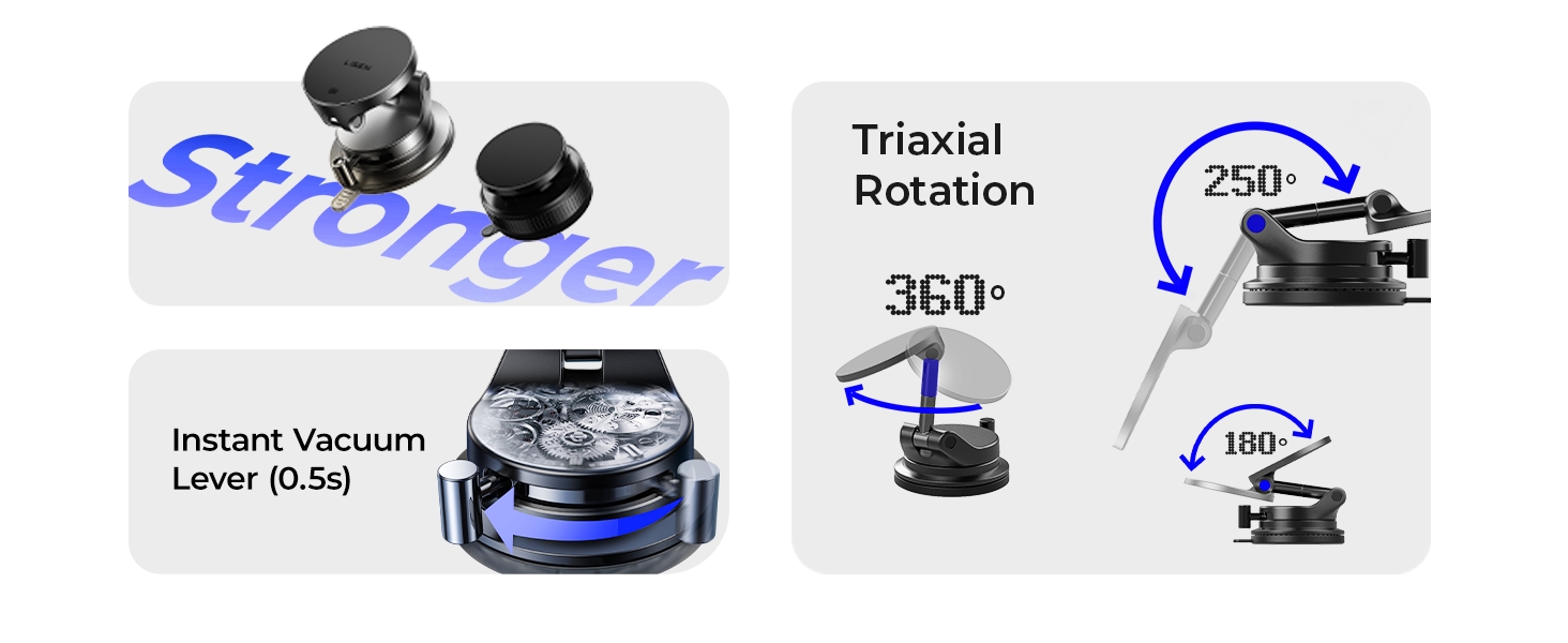 LISEN Suction Magsafe Car Mount charger