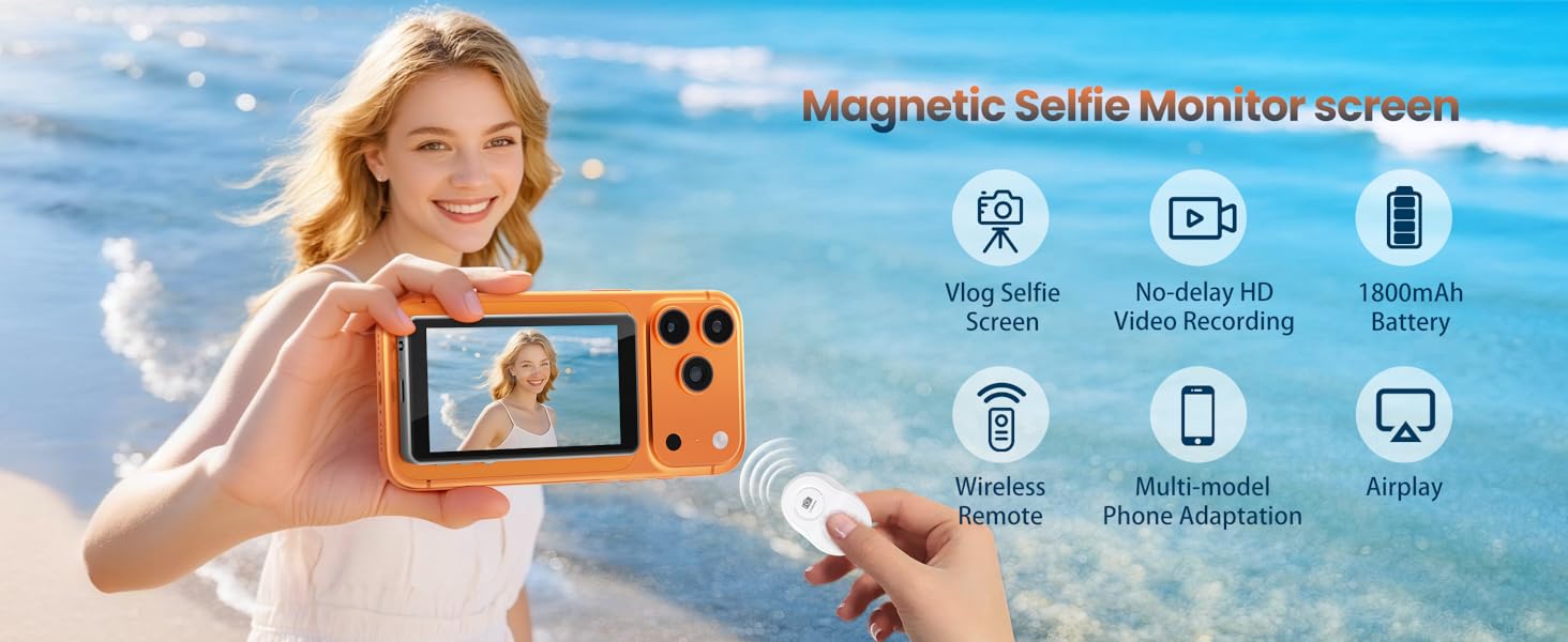 Selfie Monitor Screen for iPhone 17 Android