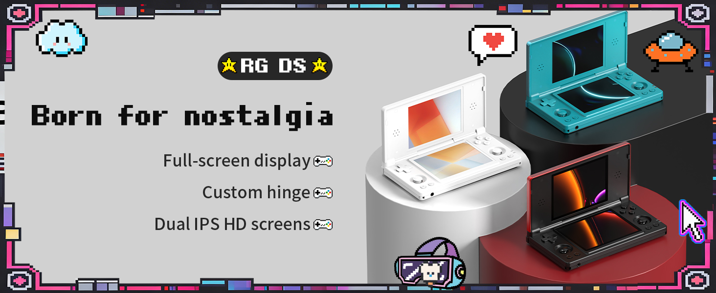 RG DS Foldable Handheld Game Console RK3568 Anbernic RG DS Android 14