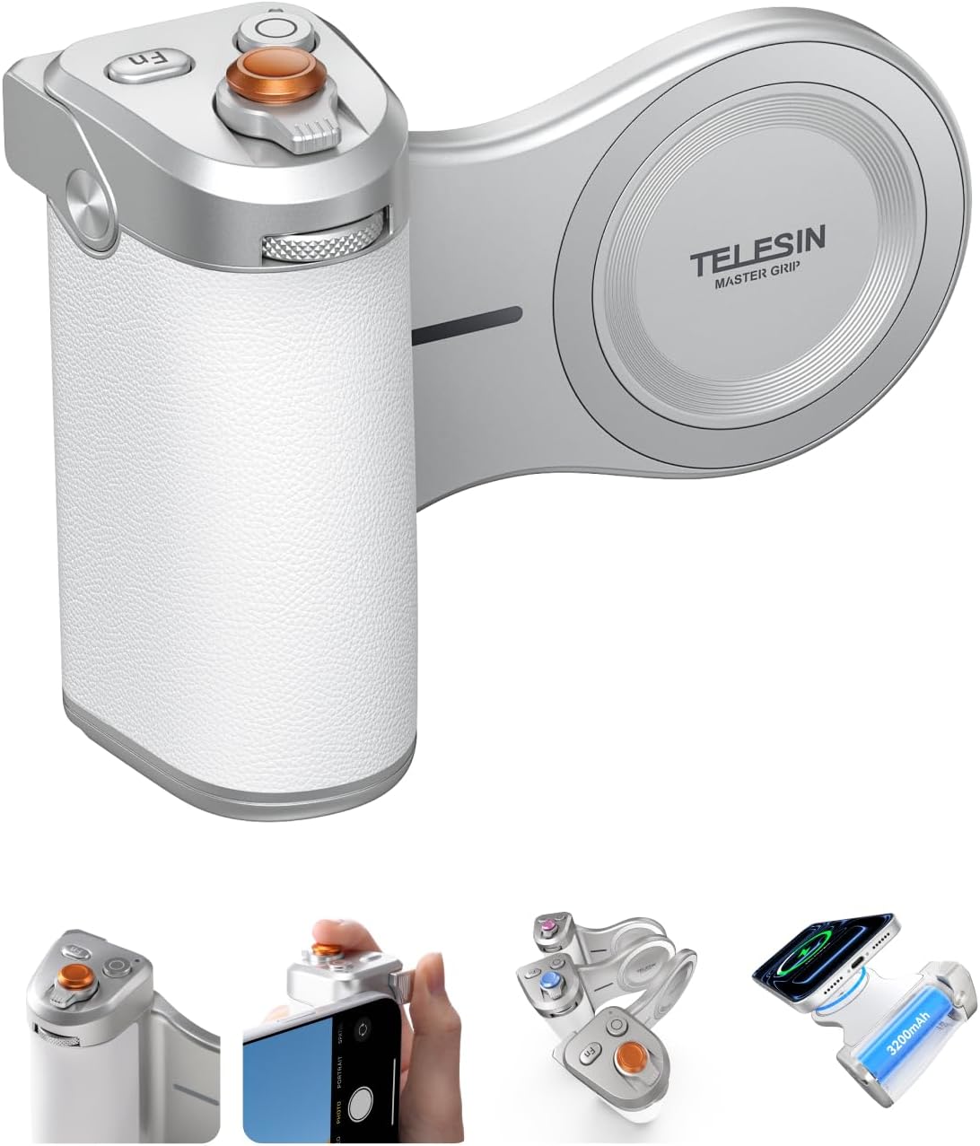 📸✨ Pro Shot Imaging Grip + Beauty Selfie Flash Light Bundle Kit 