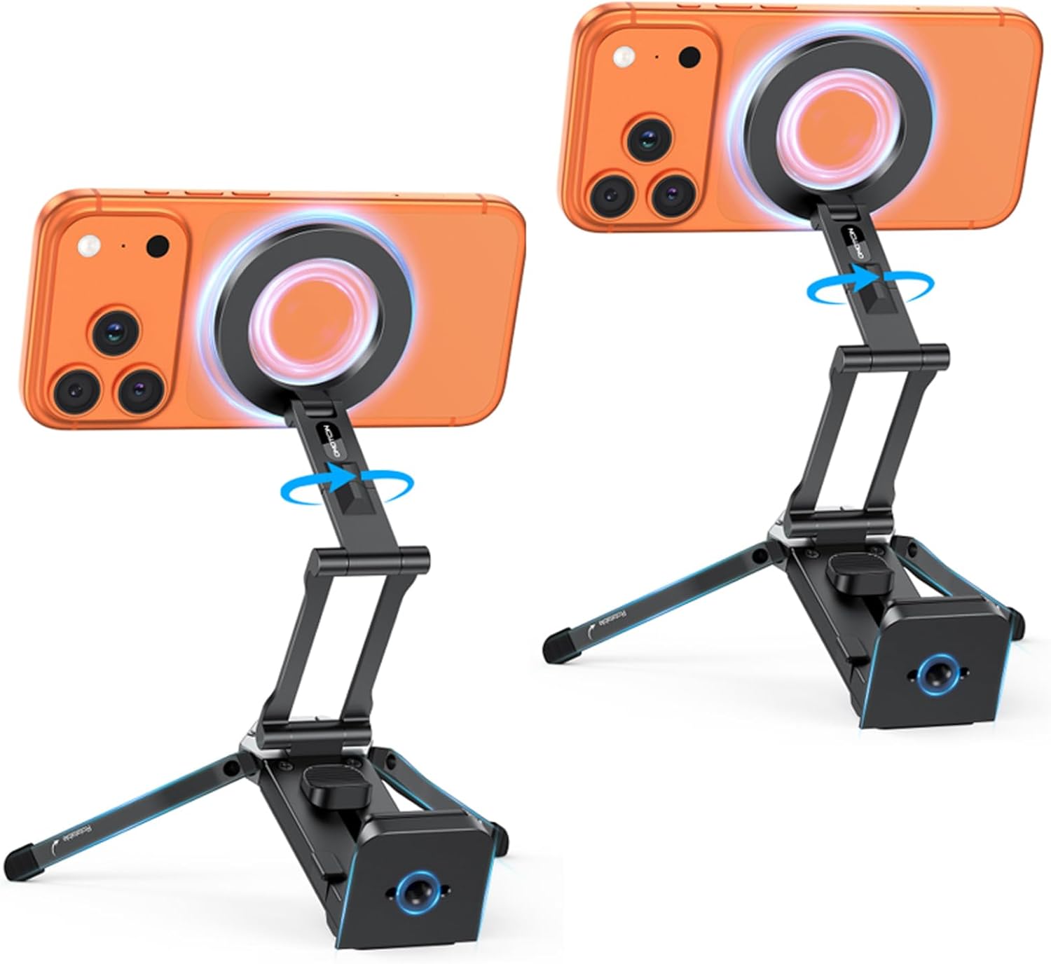 Magnetic Phone Tripod Stand - Foldable Travel Mount with 360 Rotating Shaft