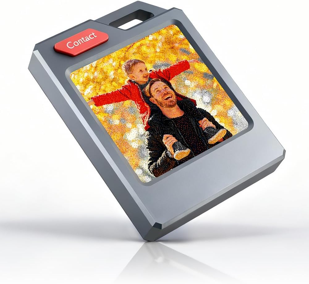 E Ink Bluetooth Tracker Tag - Customizable e-ink tracker for keys, wallets, luggage