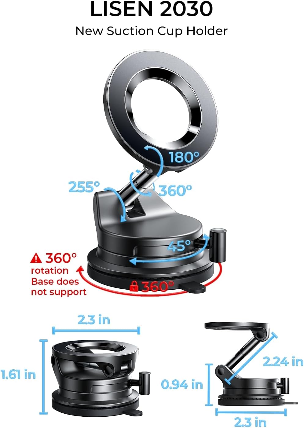 Magnetic Phone Holders for Your Car, Magnet Vacuum Phone Mount