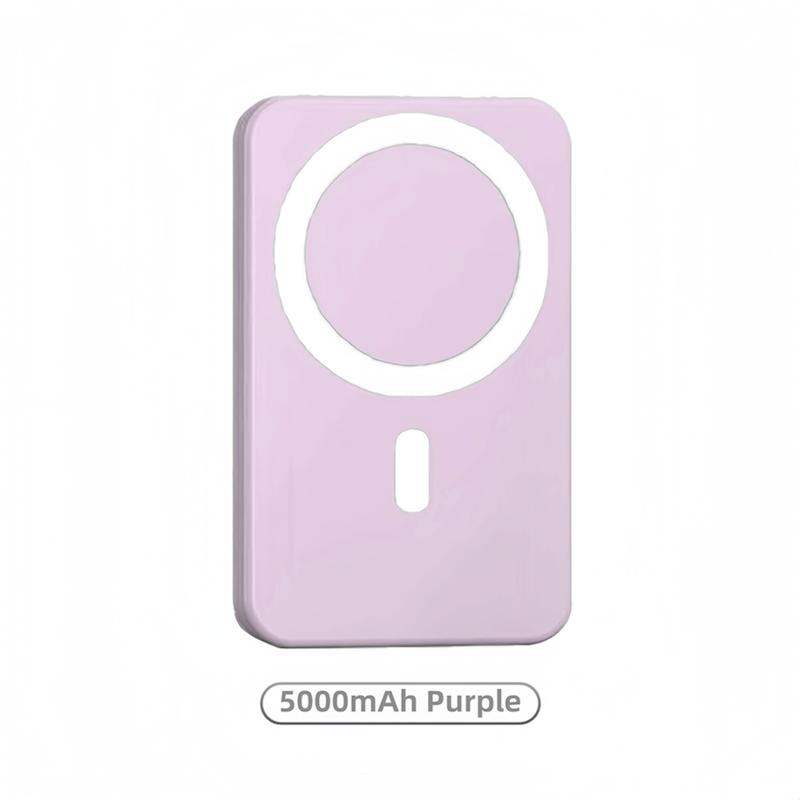 5000mAh Magnetic Power Bank, Wireless Portable Charger, Fast Charging MagSafe Battery Pack for iPhone 17/16/15/14/13/12/Plus/Pro Max, Compact Device Smartphone Chargeable