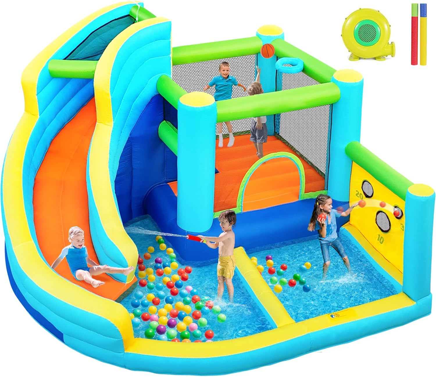 Inflatable Water Park & Bouncy Castle | Outdoor Kids Playhouse 🏰