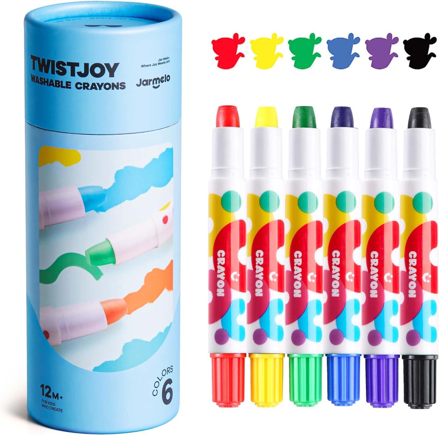 Silky Washable Crayons for Toddlers 🖍️