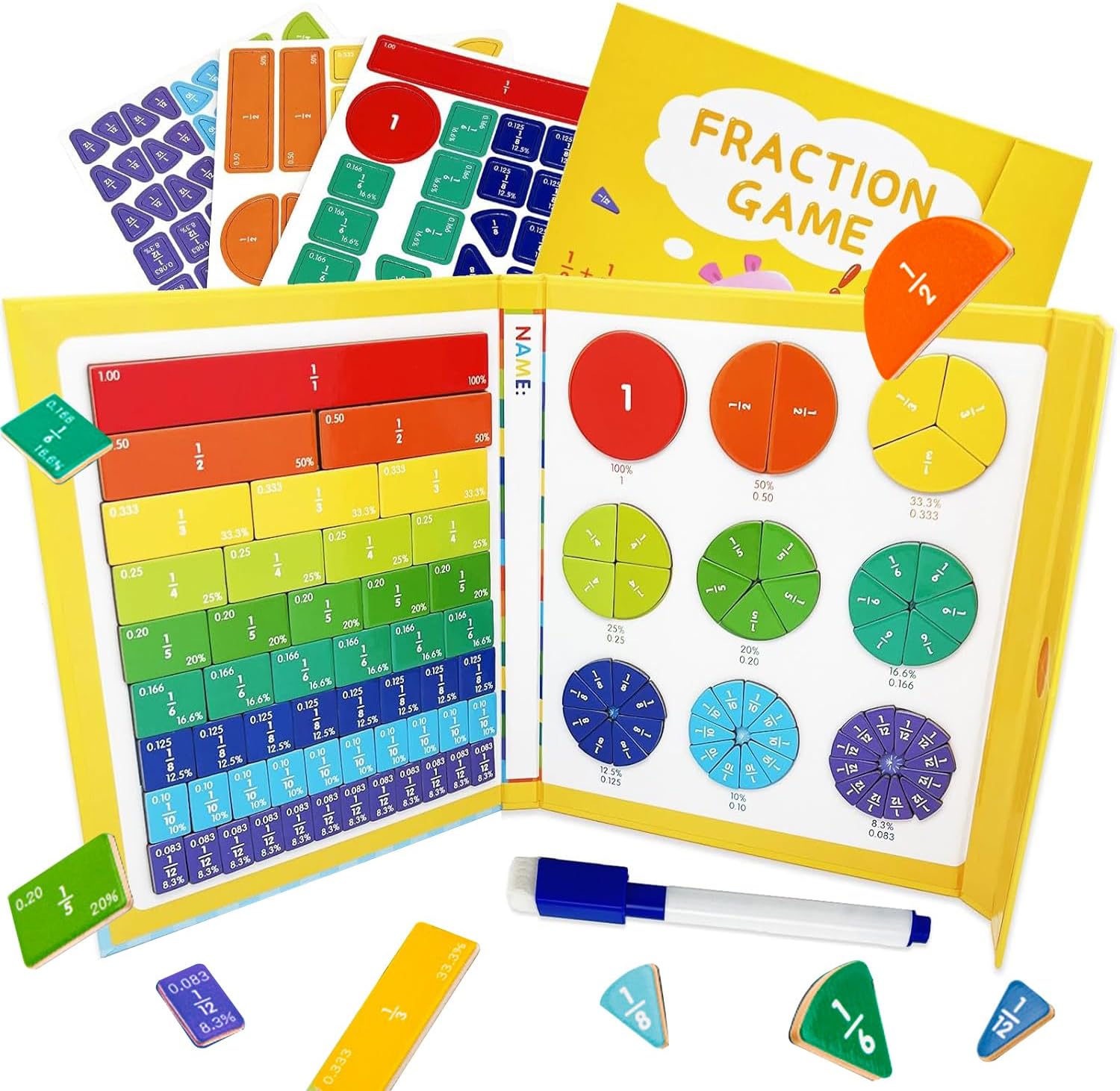 🎉Last Day Final Sale⏰️magnetic fraction demonstration book