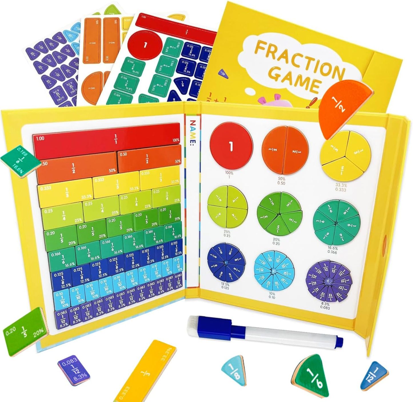 🎉Last Day Final Sale⏰️magnetic fraction demonstration book