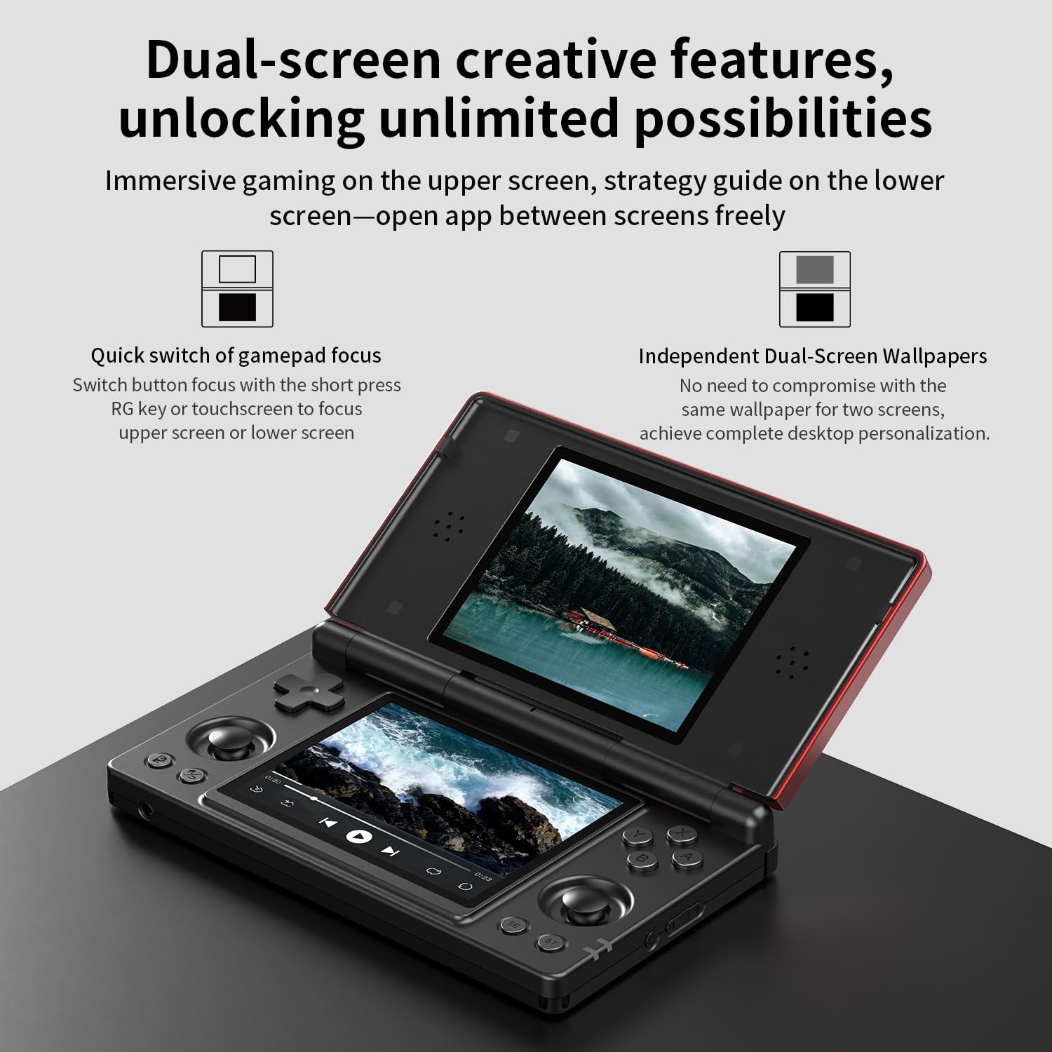 RG DS Dual Screen Retro Console - Ultimate Bundle Set 🎮✨
