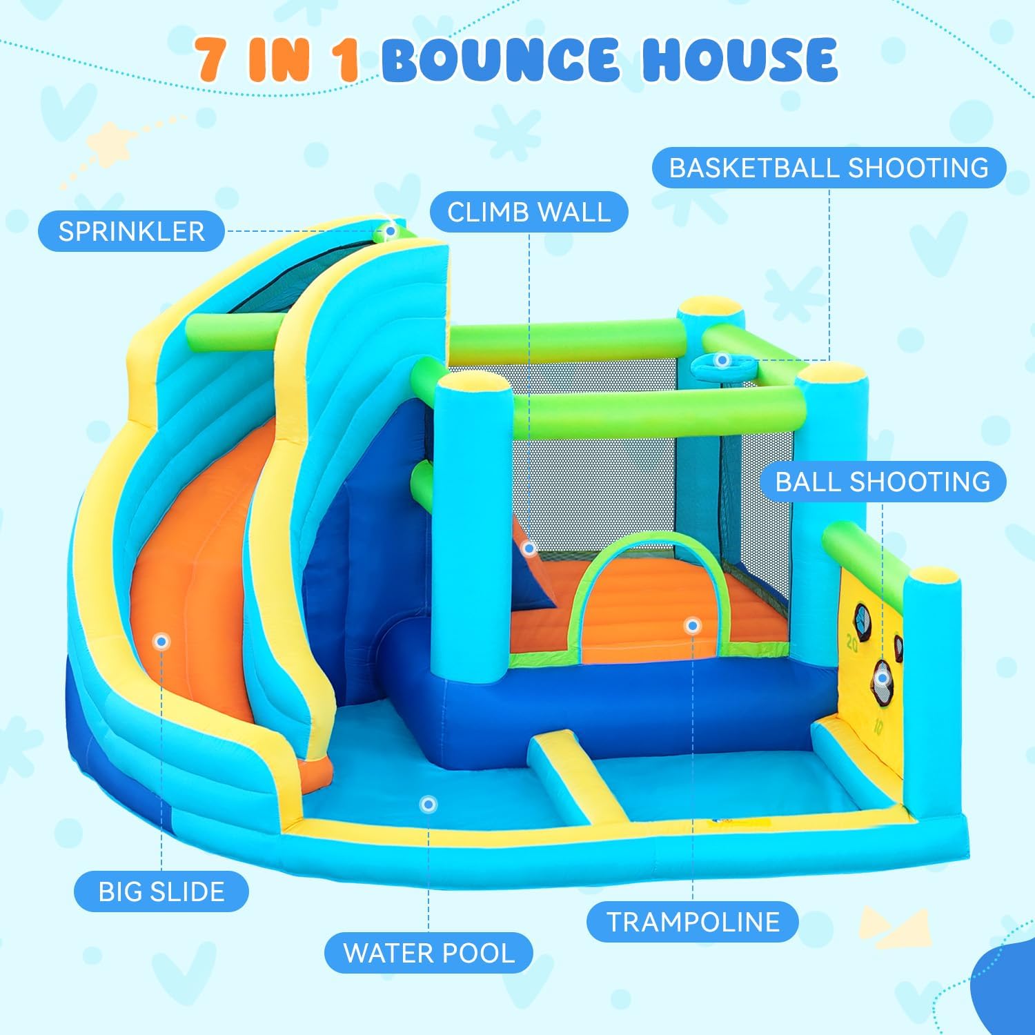 Inflatable Water Park & Bouncy Castle | Outdoor Kids Playhouse 🏰