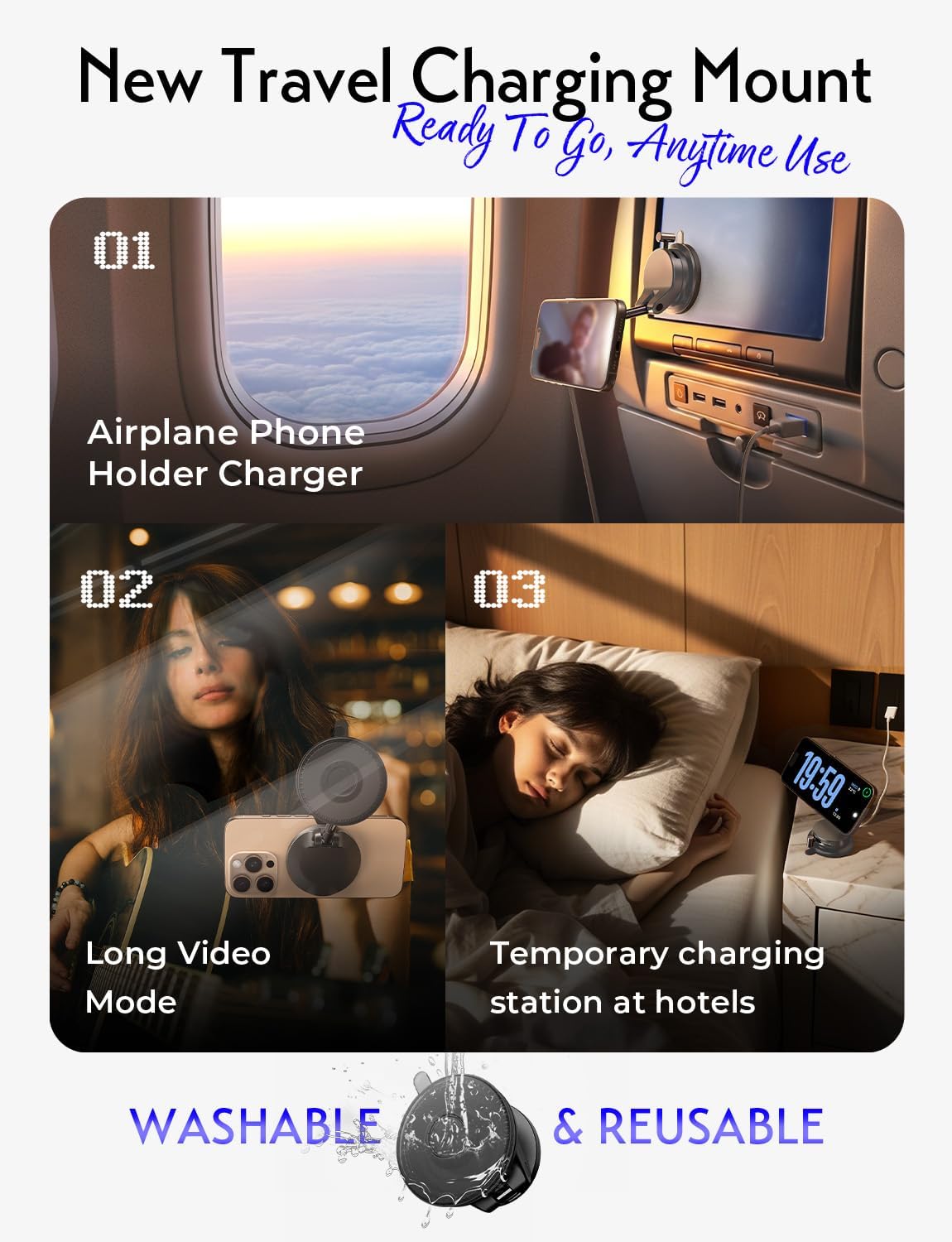 Vacuum Magnetic Phone Charger, Fast Wireless Car Charger