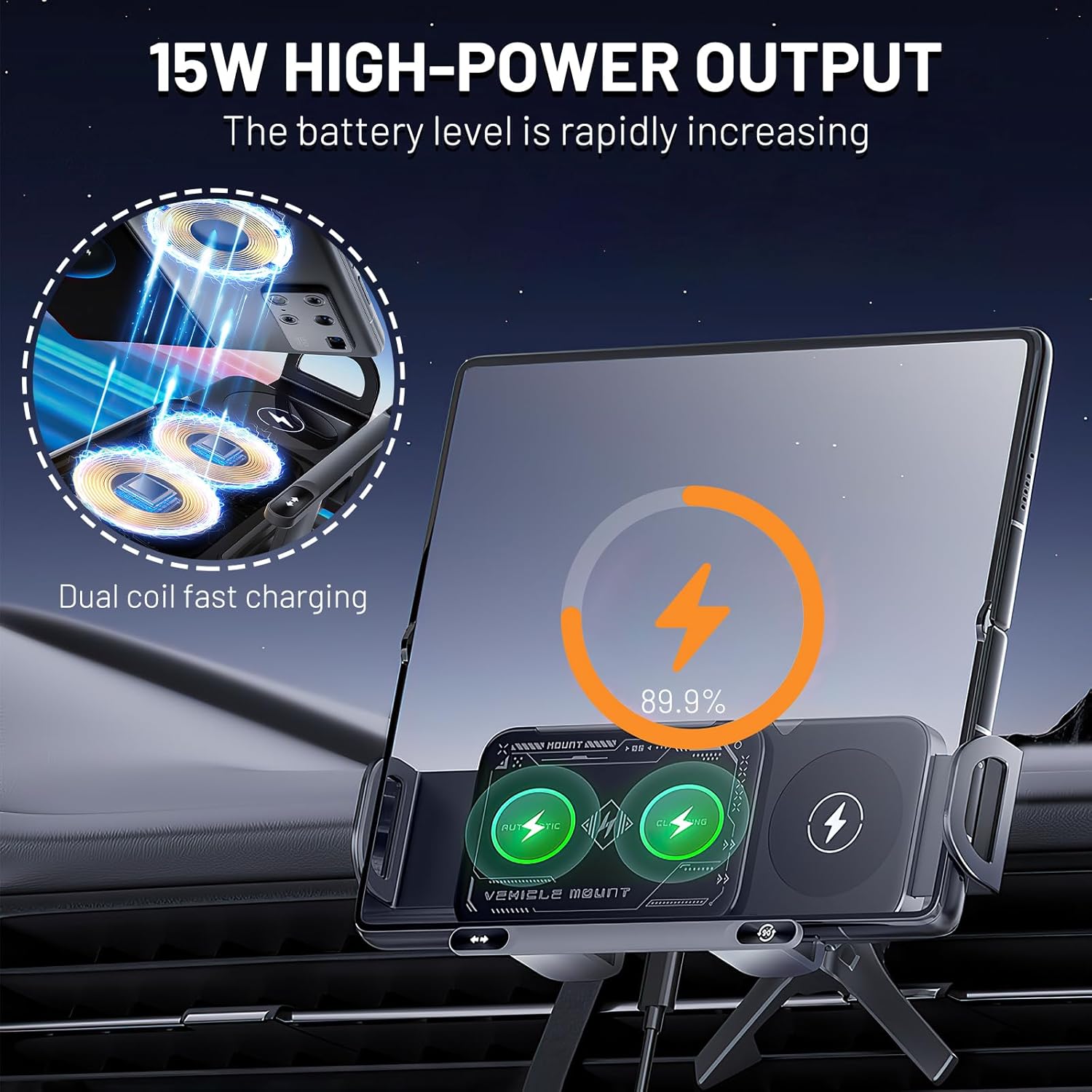 High Intelligent Mobile Phone/Pad Holder,2 in 1 Auto Rotating Phone Holder