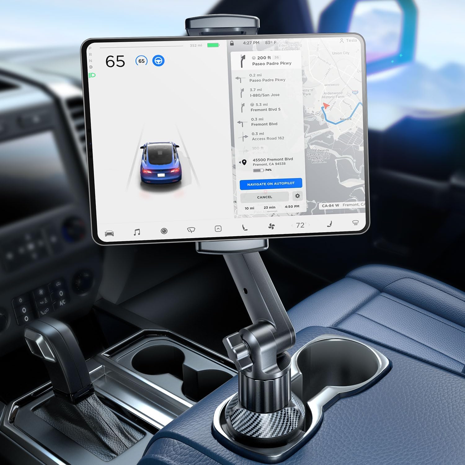 Tablet Holder for Car - iPad Cup Holder Car Mount 