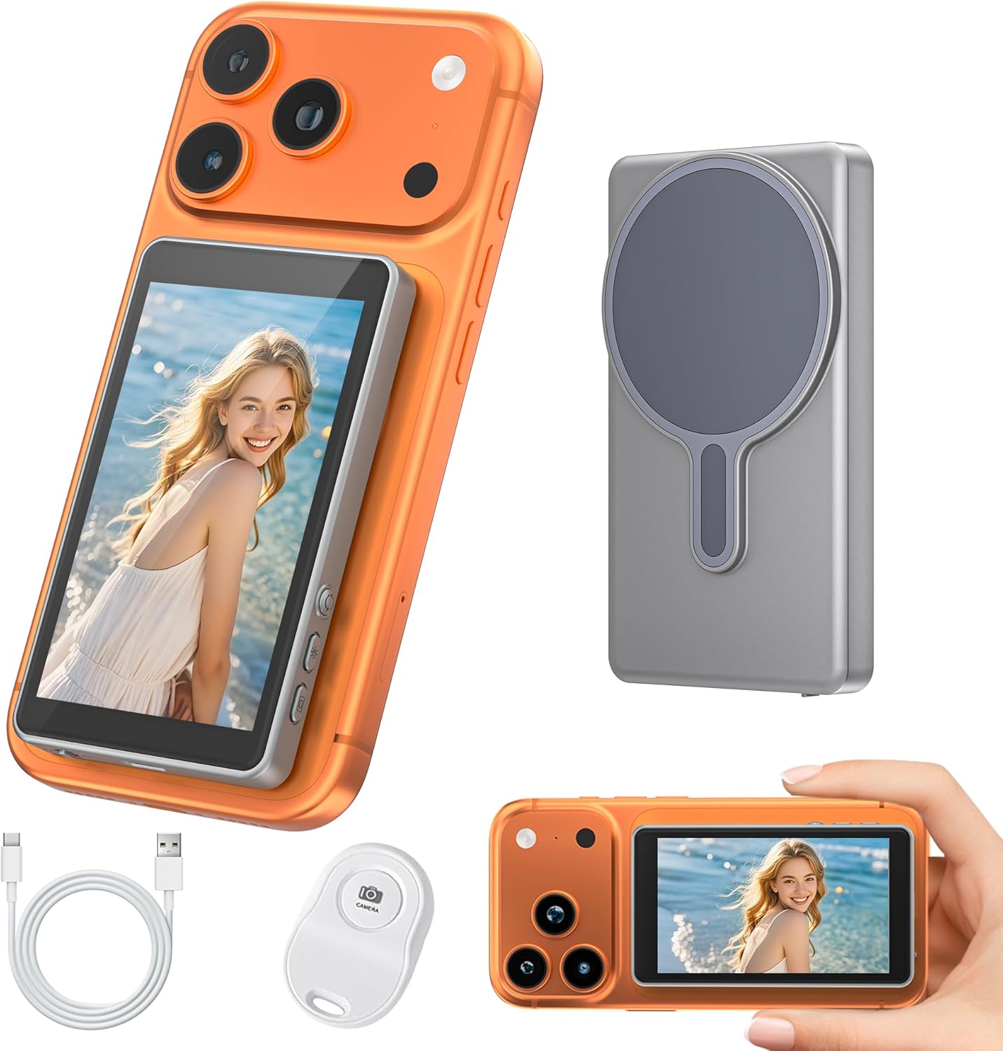 Magnetic Selfie Screen: Use Your Back Camera Like a Pro 🤳✨