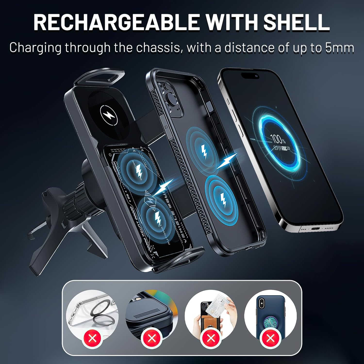 High Intelligent Mobile Phone/Pad Holder,2 in 1 Auto Rotating Phone Holder