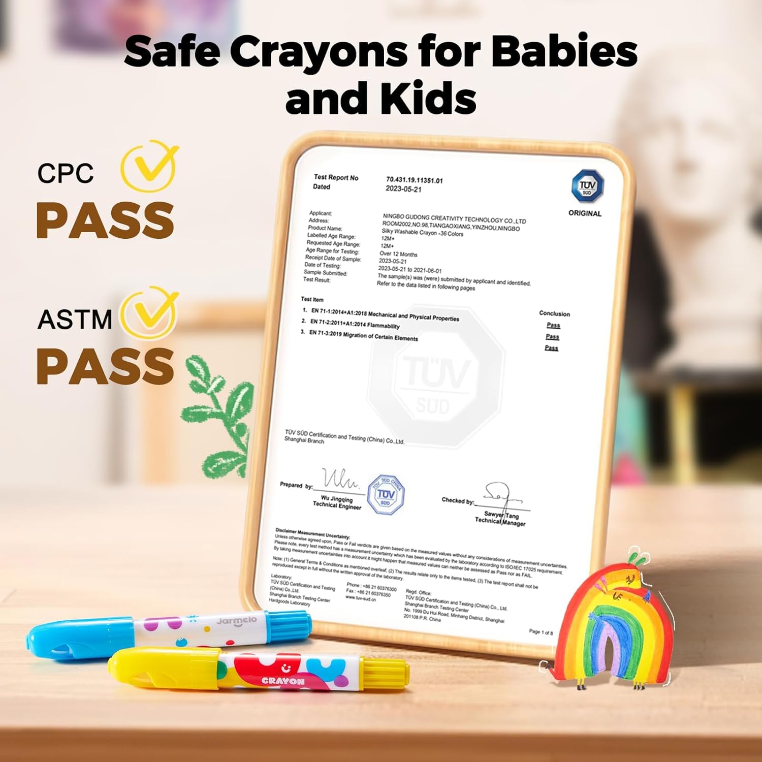 Silky Washable Crayons for Toddlers 🖍️