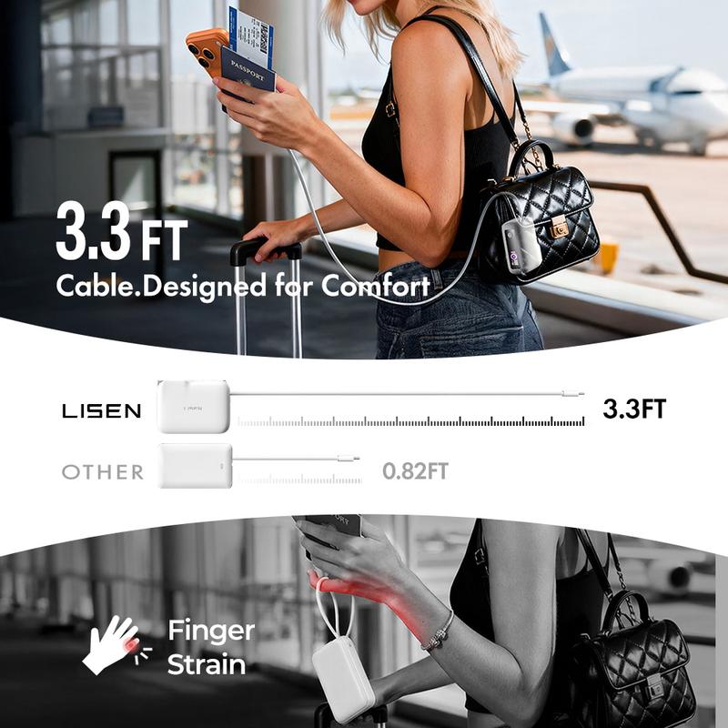 3 in 1 Fast Travel Charger, Smart Display Charger