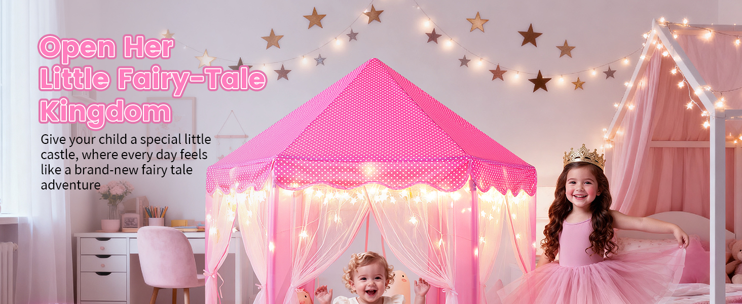 princess tent with lights