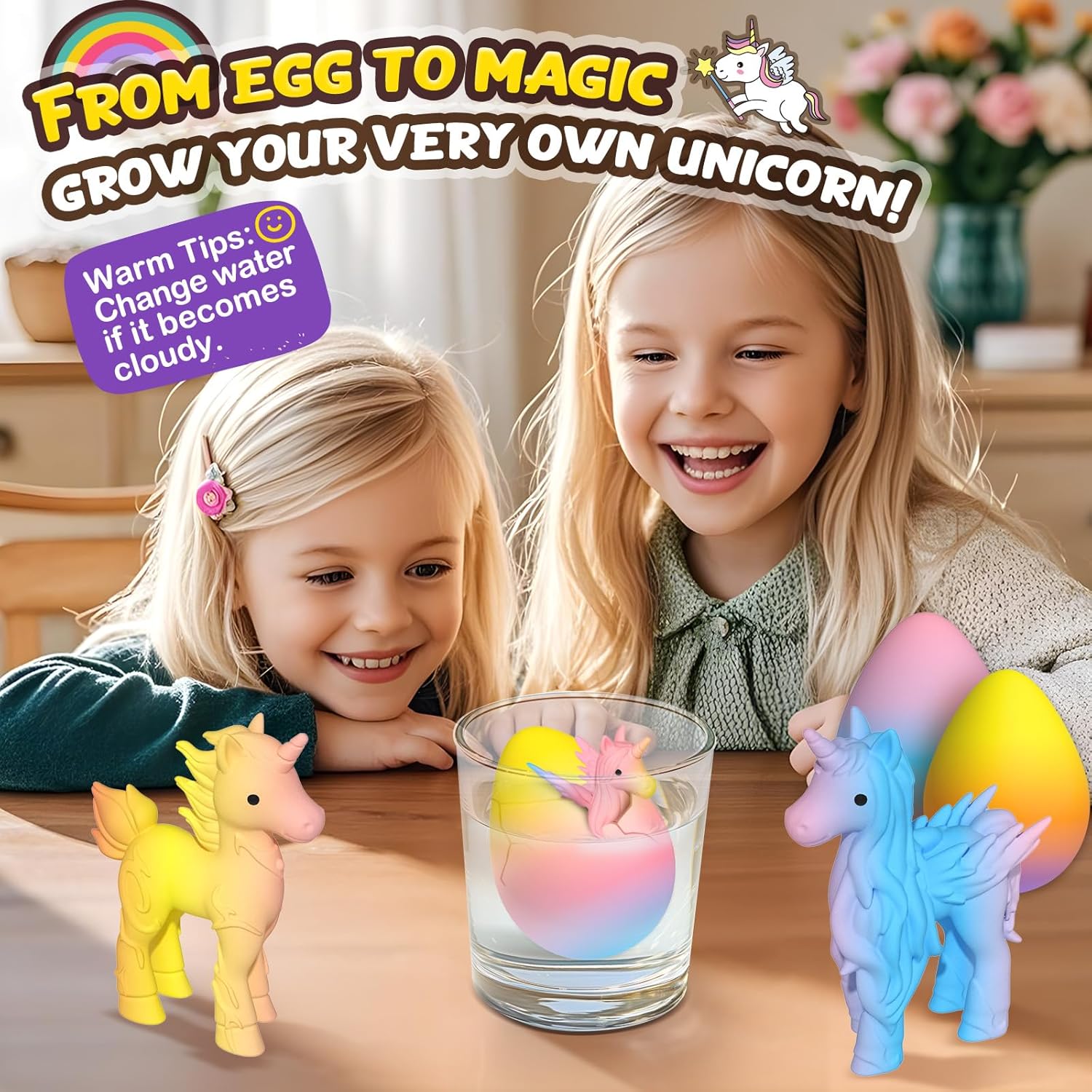 Magic Hatching Unicorn Eggs | 6-Pack Surprise Kit 🦄