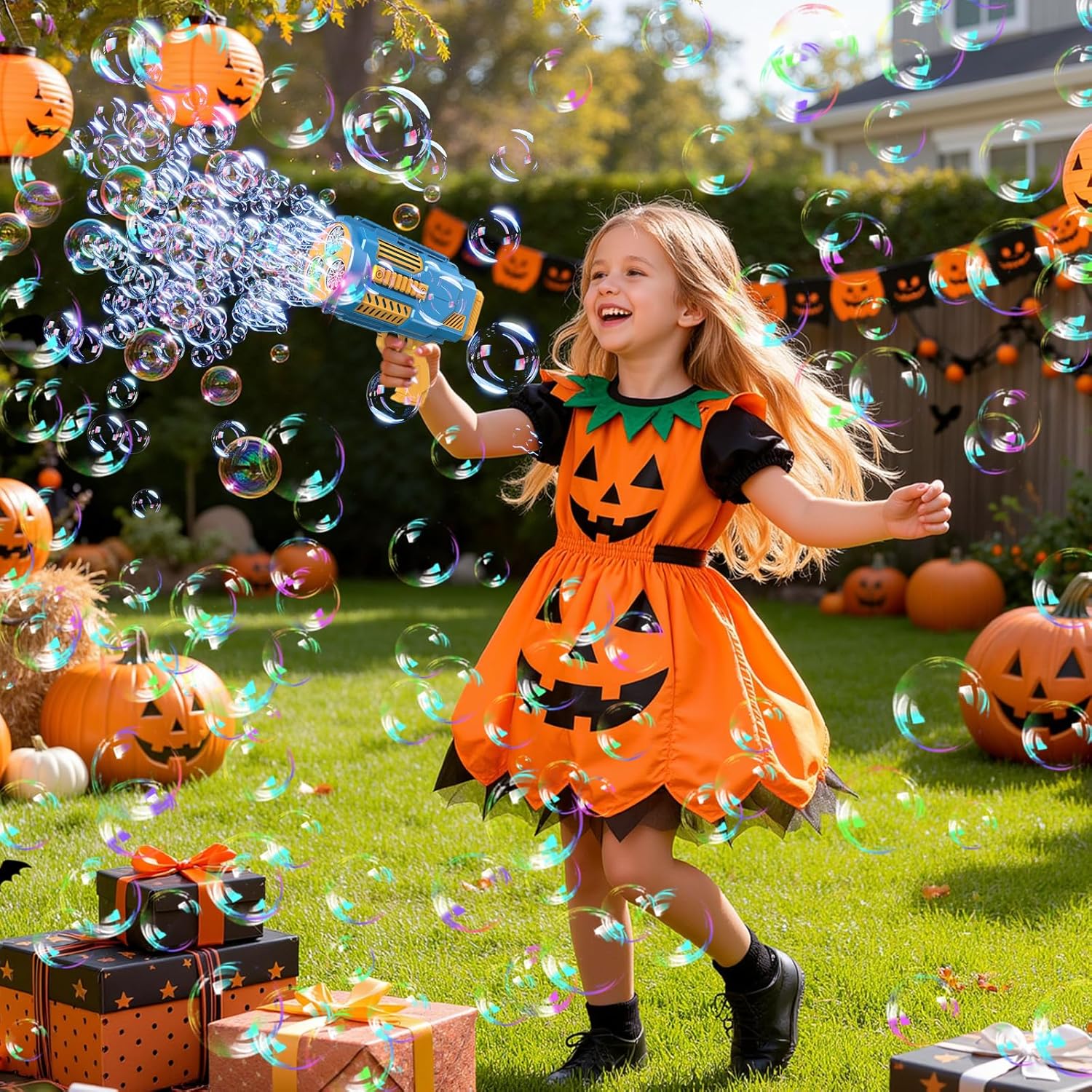 Bubble Gun, 69 Holes Bubble Machine Bubbles Kids Toys