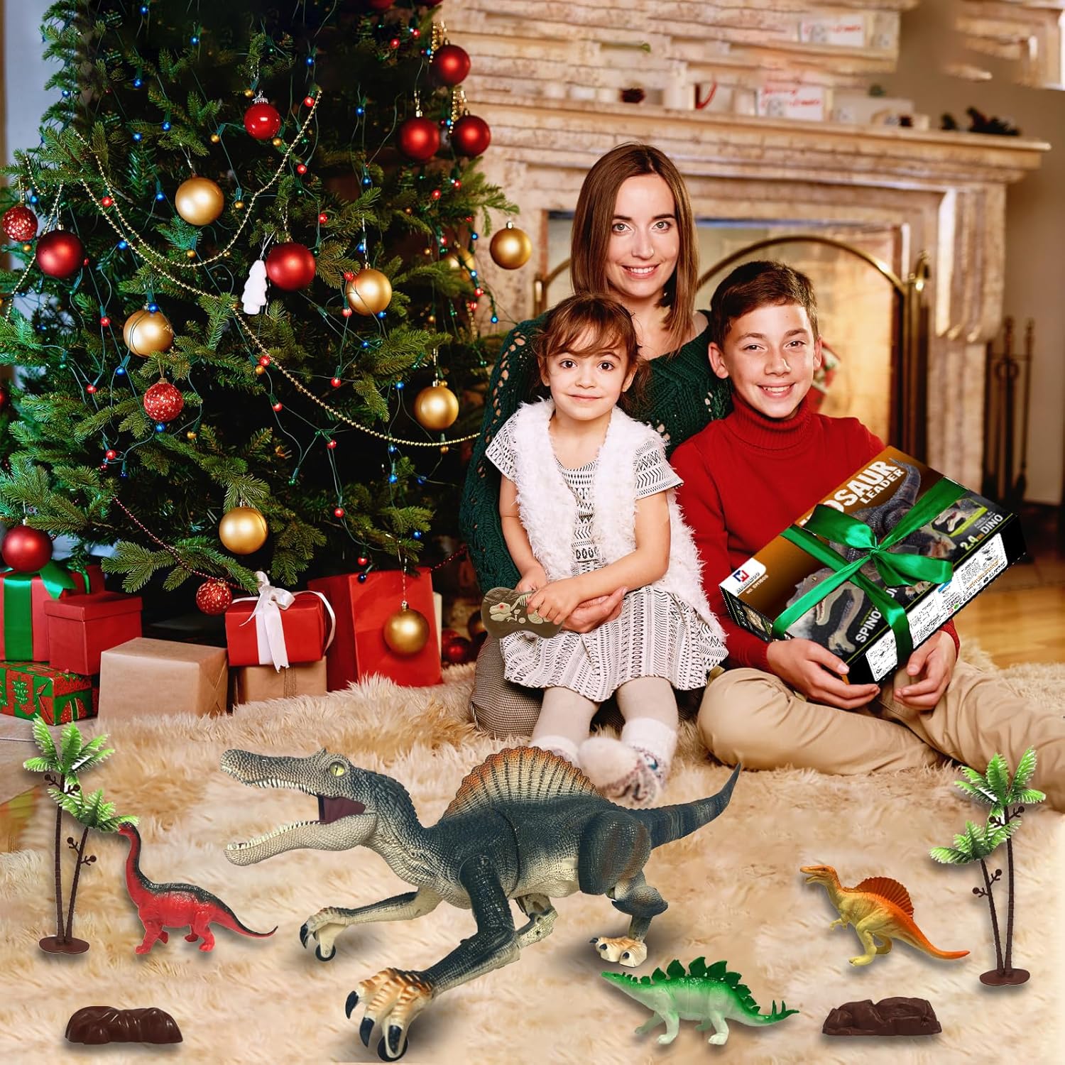⏰ LAST DAY 60% OFF 💥 Remote Control Dinosaur Jurassic T Rex Toys for Boys Electronic RC Spray Raptor Walking Roaring Tyrannosaurus Rex Realistic 18.1" Rechargeable Birthday Gift for Kids Girls 3 4 5 6 7