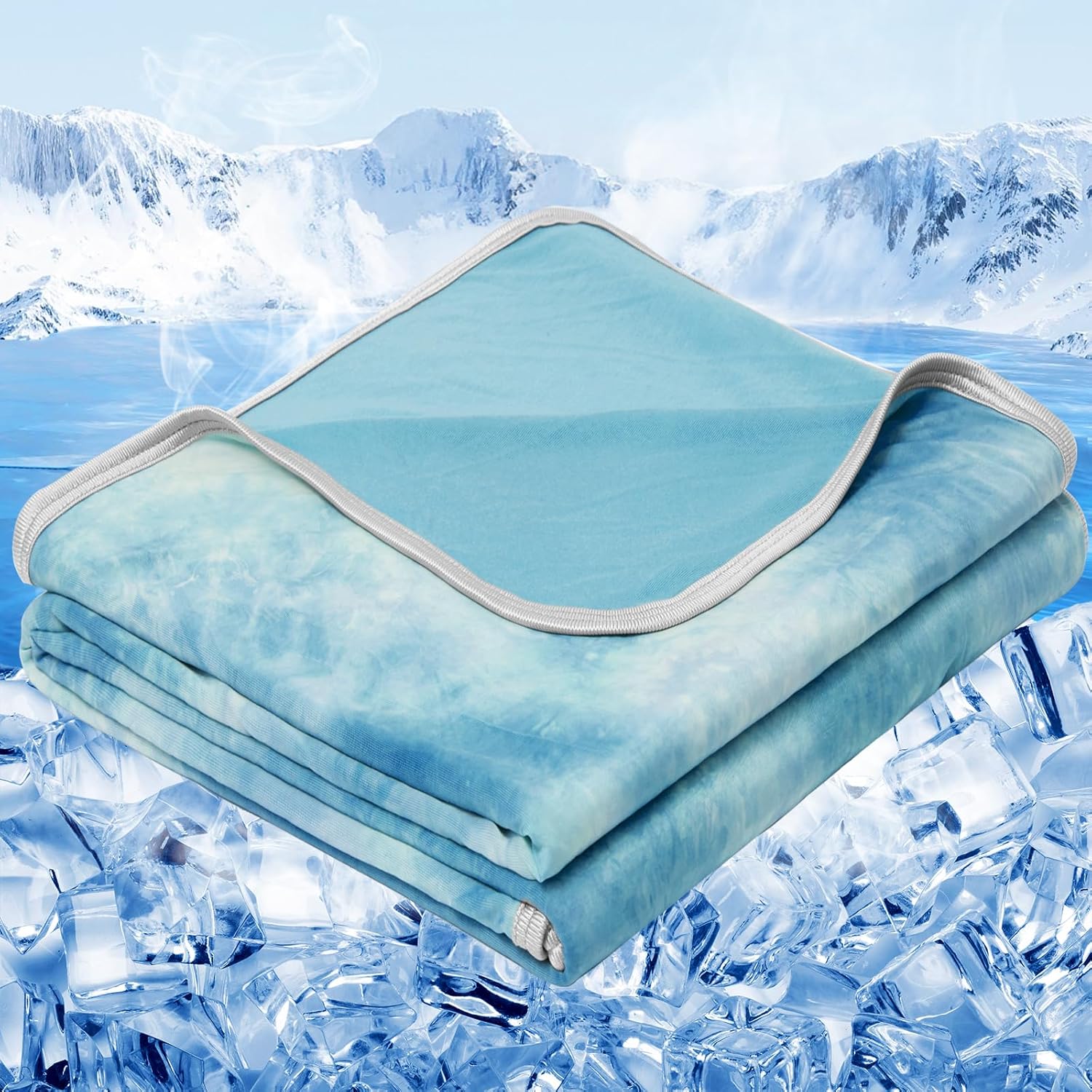 ❄️ Tie-Dye Cooling Blanket Queen Size | Instant 4–9°F Cooling, Oeko-Tex Certified, 13 Colours 🌙