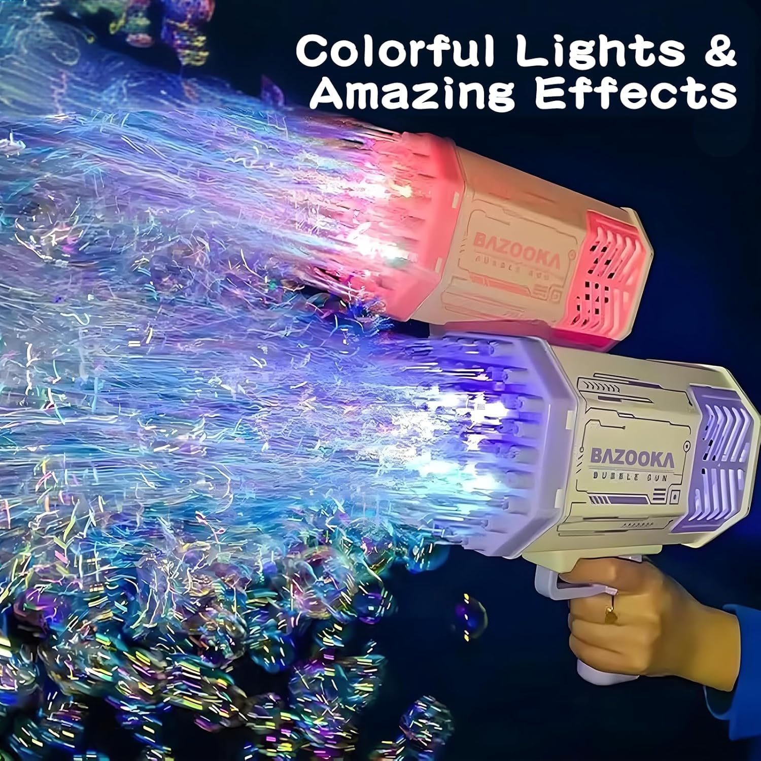 Bubble Gun, 69 Holes Bubble Machine Bubbles Kids Toys
