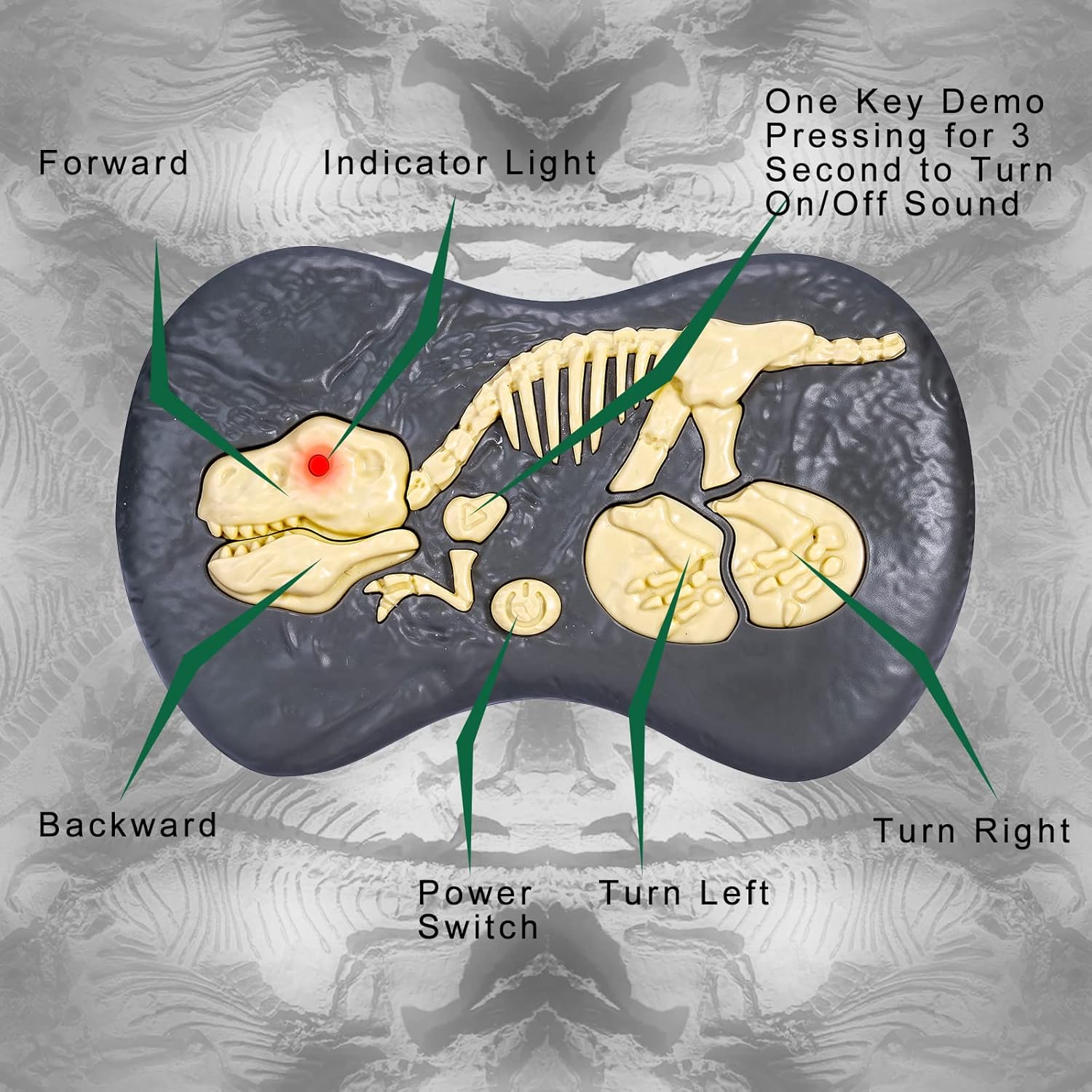 ⏰ LAST DAY 60% OFF 💥 Remote Control Dinosaur Jurassic T Rex Toys for Boys Electronic RC Spray Raptor Walking Roaring Tyrannosaurus Rex Realistic 18.1" Rechargeable Birthday Gift for Kids Girls 3 4 5 6 7
