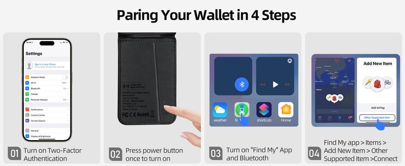 for Magsafe Wallet, for IPhone 16 15/14/13/12 promax plus Series, Works with Findmy，for IPhone Wallet with Adjustable Stand, Wallet Tracker, 6 Cards Holder, Vegan Leather