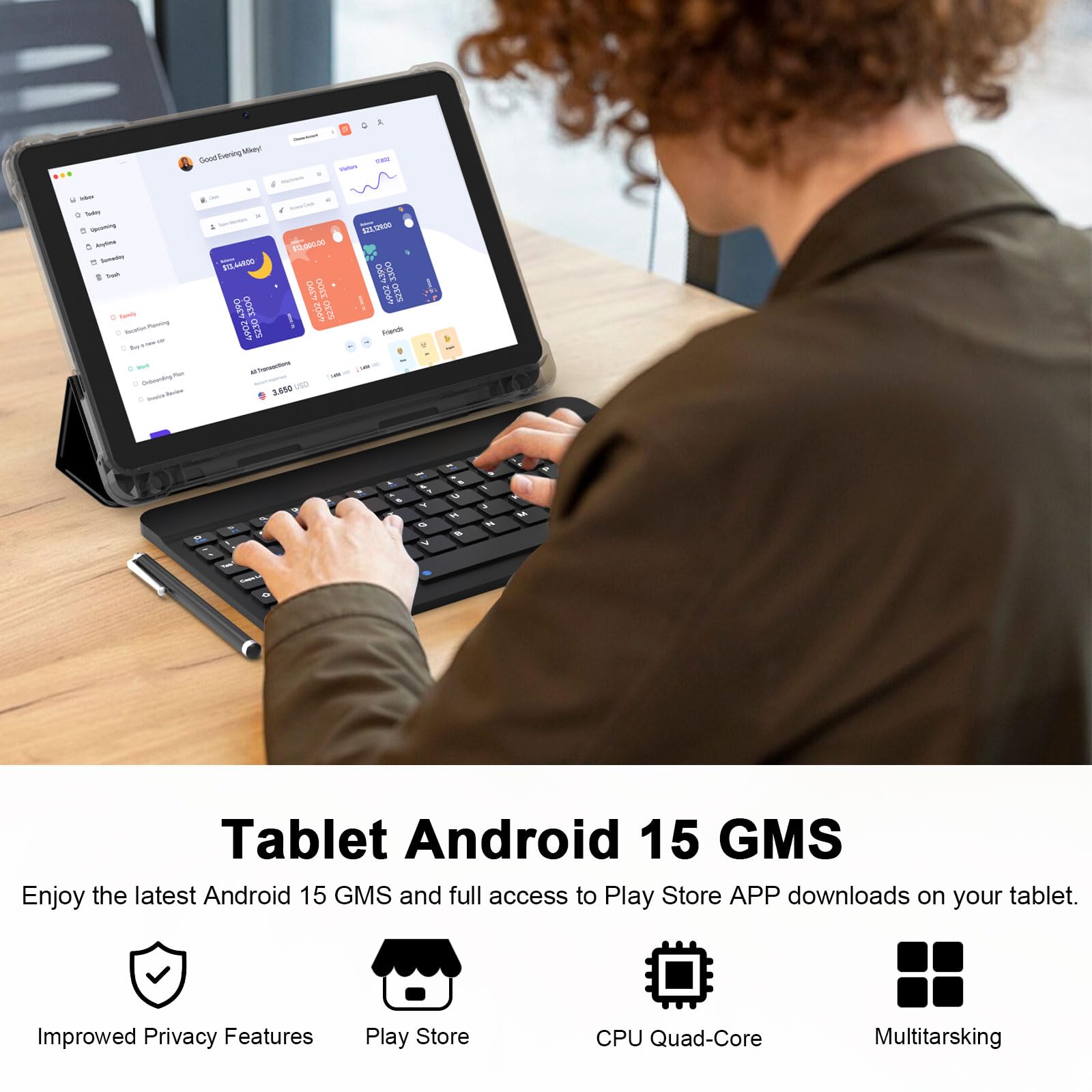 2-in-1 Android Tablet Set | 10" HD Screen + Keyboard & Mouse 💻