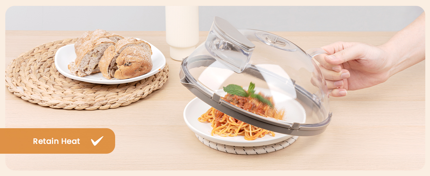 microwave plate cover, microwave splatter cover, microwave cover for food, apartment must haves