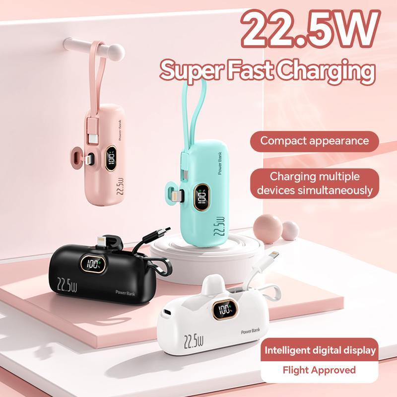 5000mAh Mini Portable Charger with 22.5W Fast Output