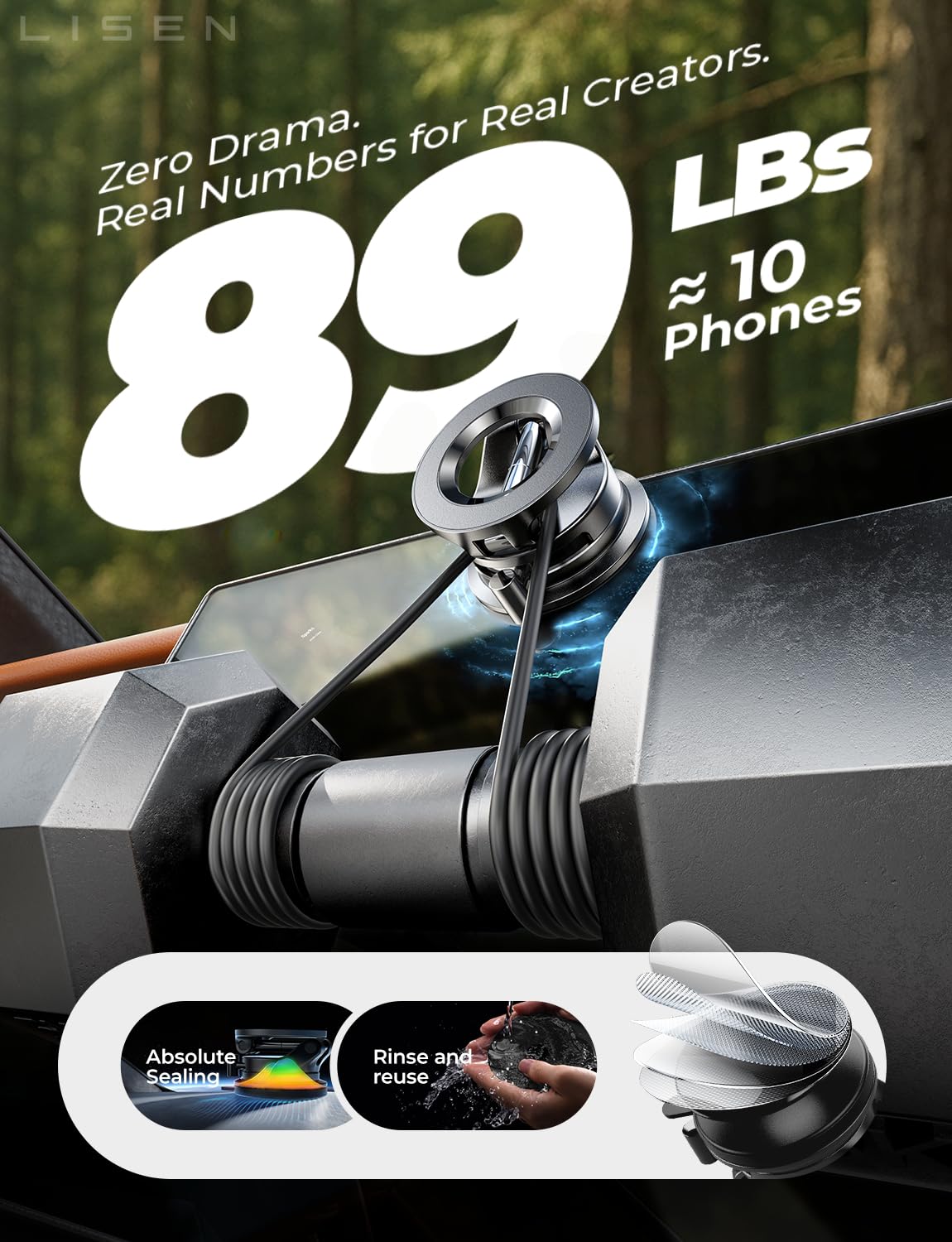 Auto-Vacuum MagSafe Car Mount | Electric Suction Phone Holder 🚗