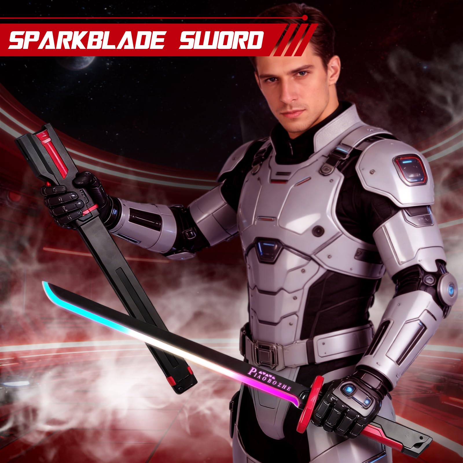 Cyberpunk Spark Blade | RGB LED Mist Sword with Sound FX ⚔️