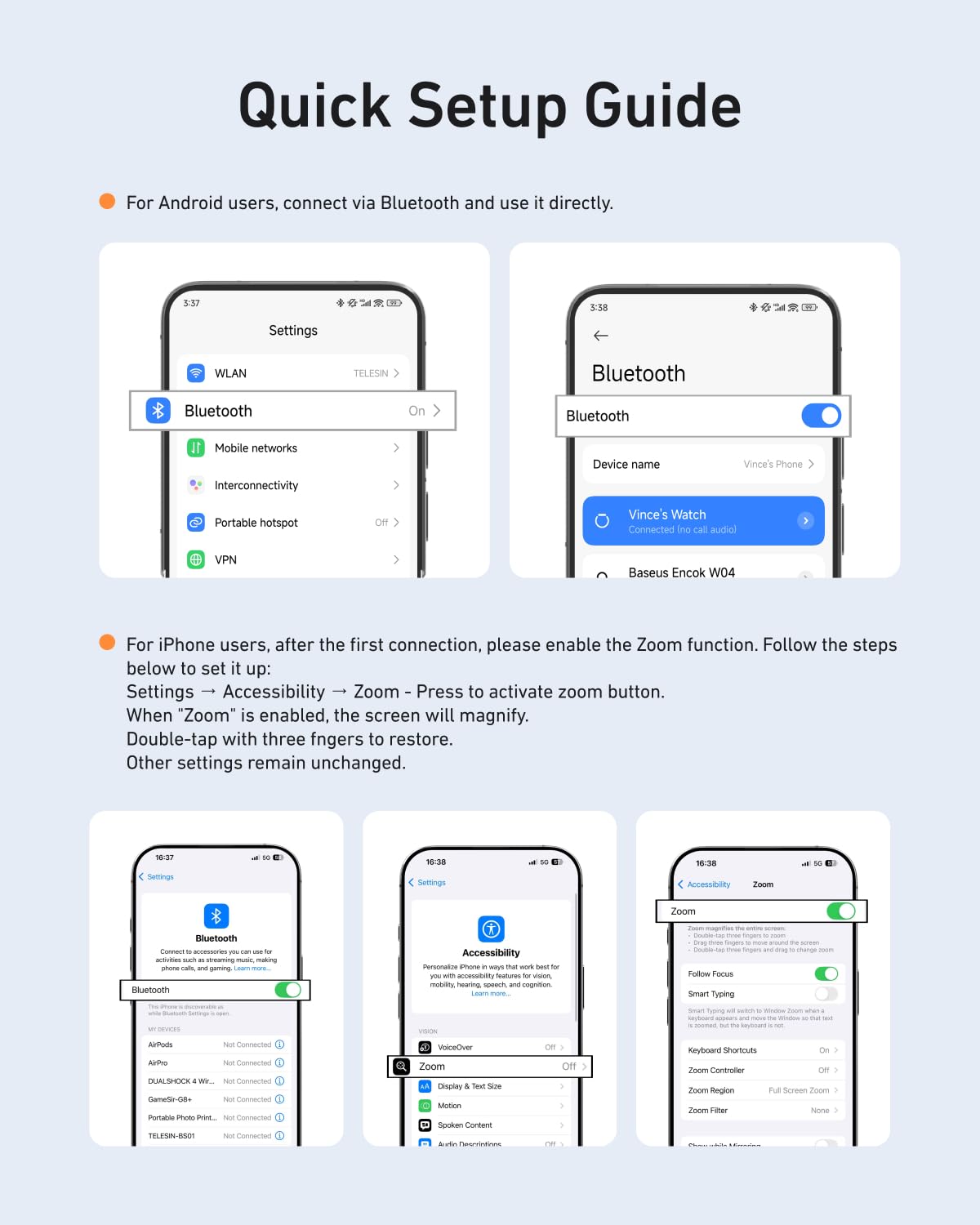 TELESIN Fun Shot Magnetic Phone Camera DSLR Style Shutter Grip for iPhone & Android with Anti-Drop Detachable Wireless Shutter Button - 1/4" Screw - Comfort Ergonomic Camera Grip Handle Holder