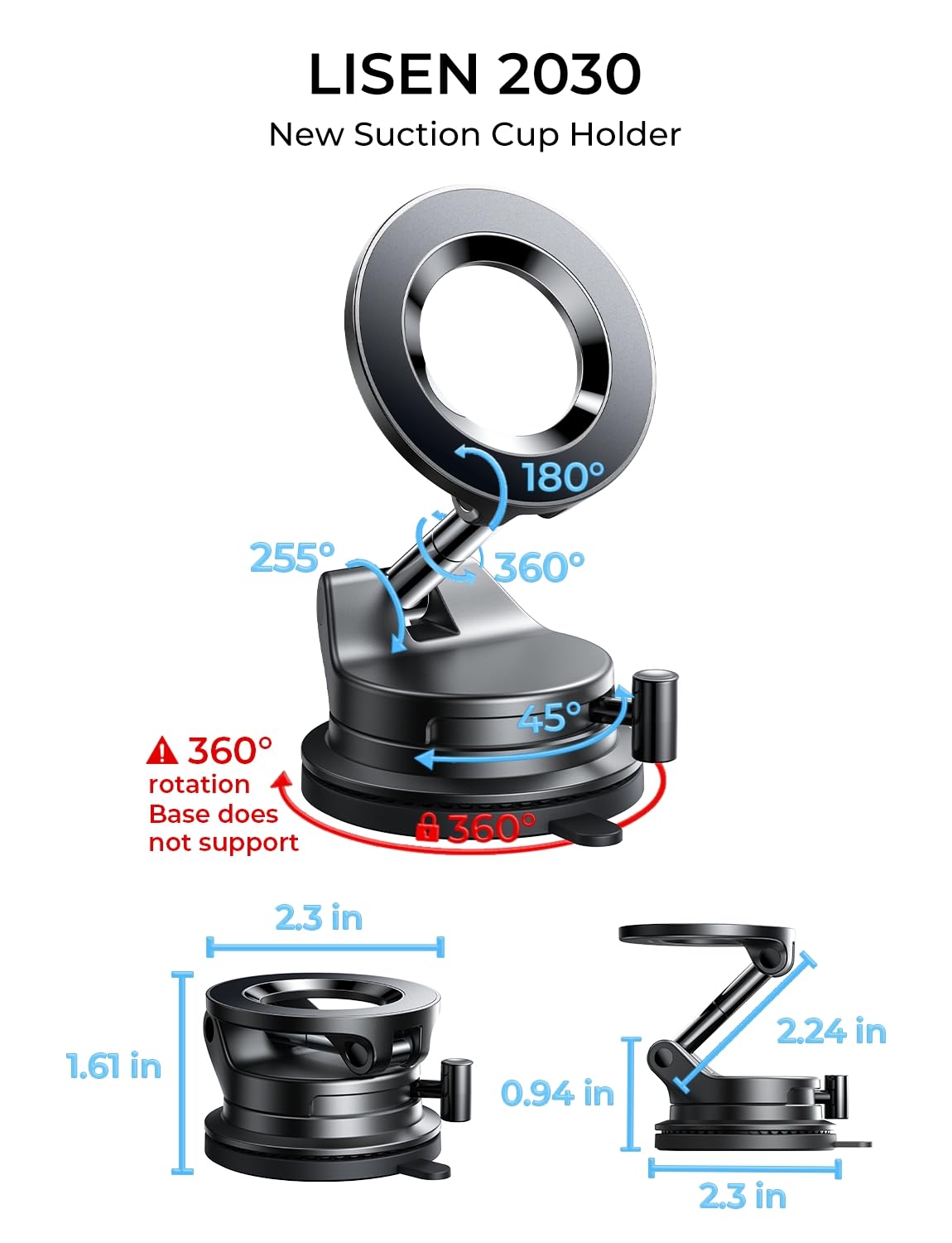 Auto-Vacuum MagSafe Car Mount | Electric Suction Phone Holder 🚗