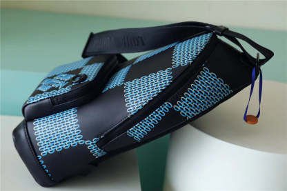 LV Racer Damier Spray Blue For Men, Backpacks 16in/41cm LV��