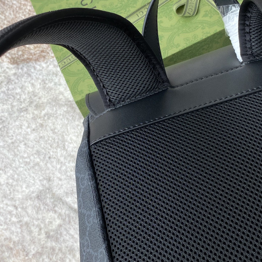 gg Black Backpack Black/Grey Soft gg Supreme Blue And Red Web For Men 16.5in/42cm 495563 K9R8X 1071