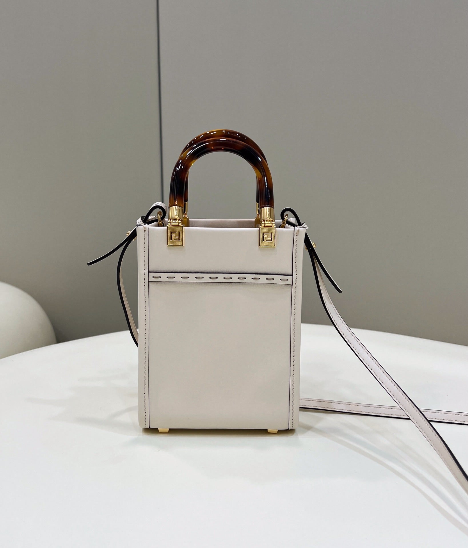 FI Sunshine Shopper White Mini Bag For Woman 13cm/5in