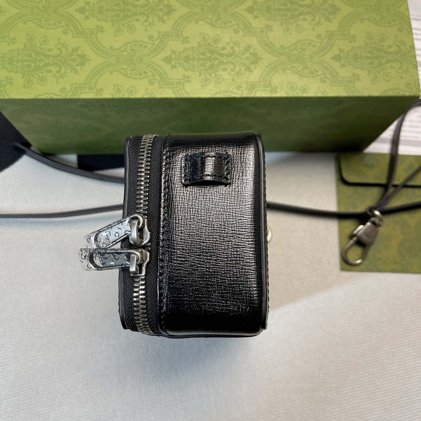 gg Mini Bag With Interlocking G Black gg Supreme Canvas For Women 9in/23cm gg