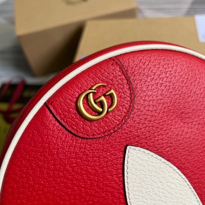gg x Adidas Ophidia Shoulder Bag Red For Women, Women’s Bags 8.6in/22cm gg 702626 DJ24T 6484