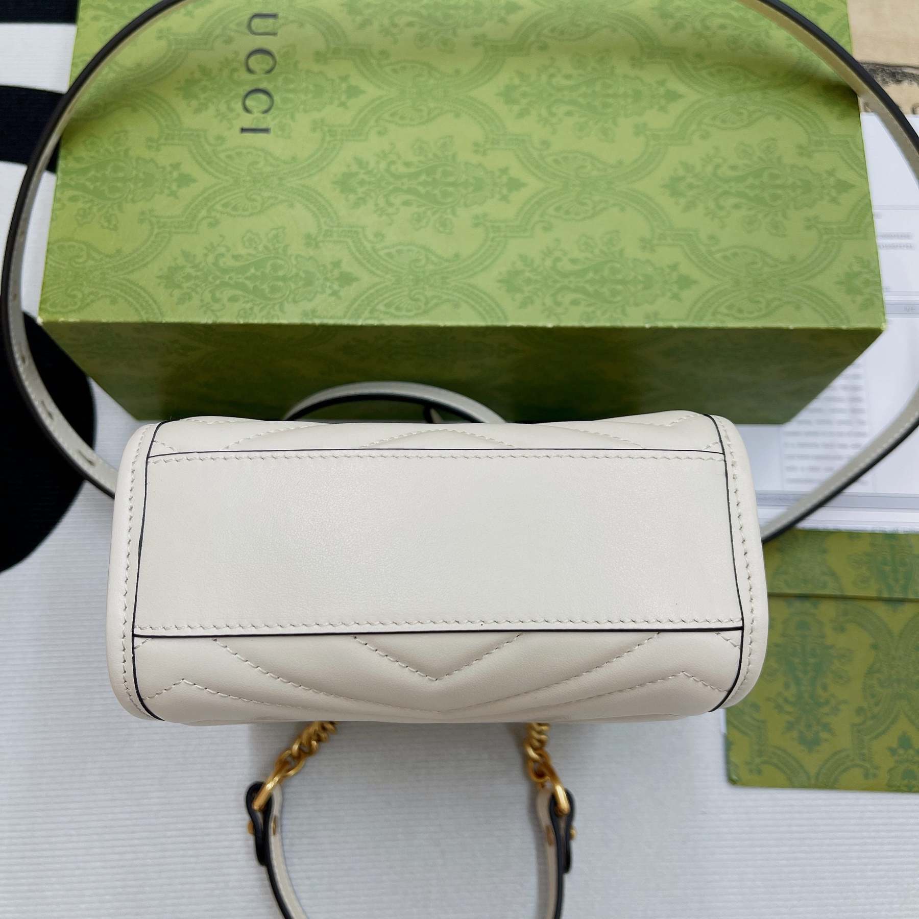 gg Marmont Matelasse Mini Bag White For Women, Women’s Bags 7.5in/19cm gg ‎696123 DTDHT 9022