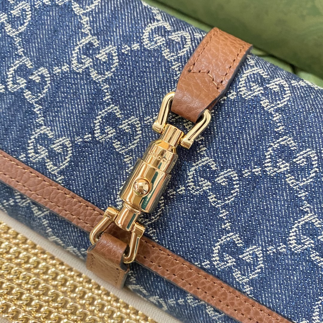 gg Jackie 1961 Chain Long Wallets For Women, Women’s Wallets 19cm/7.5in gg