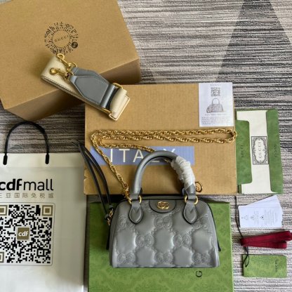 gg Matelasse Top Handle Bag Black For Women, Women’s Bags 7.5in/19cm gg ‎702251 UM8HG 1046