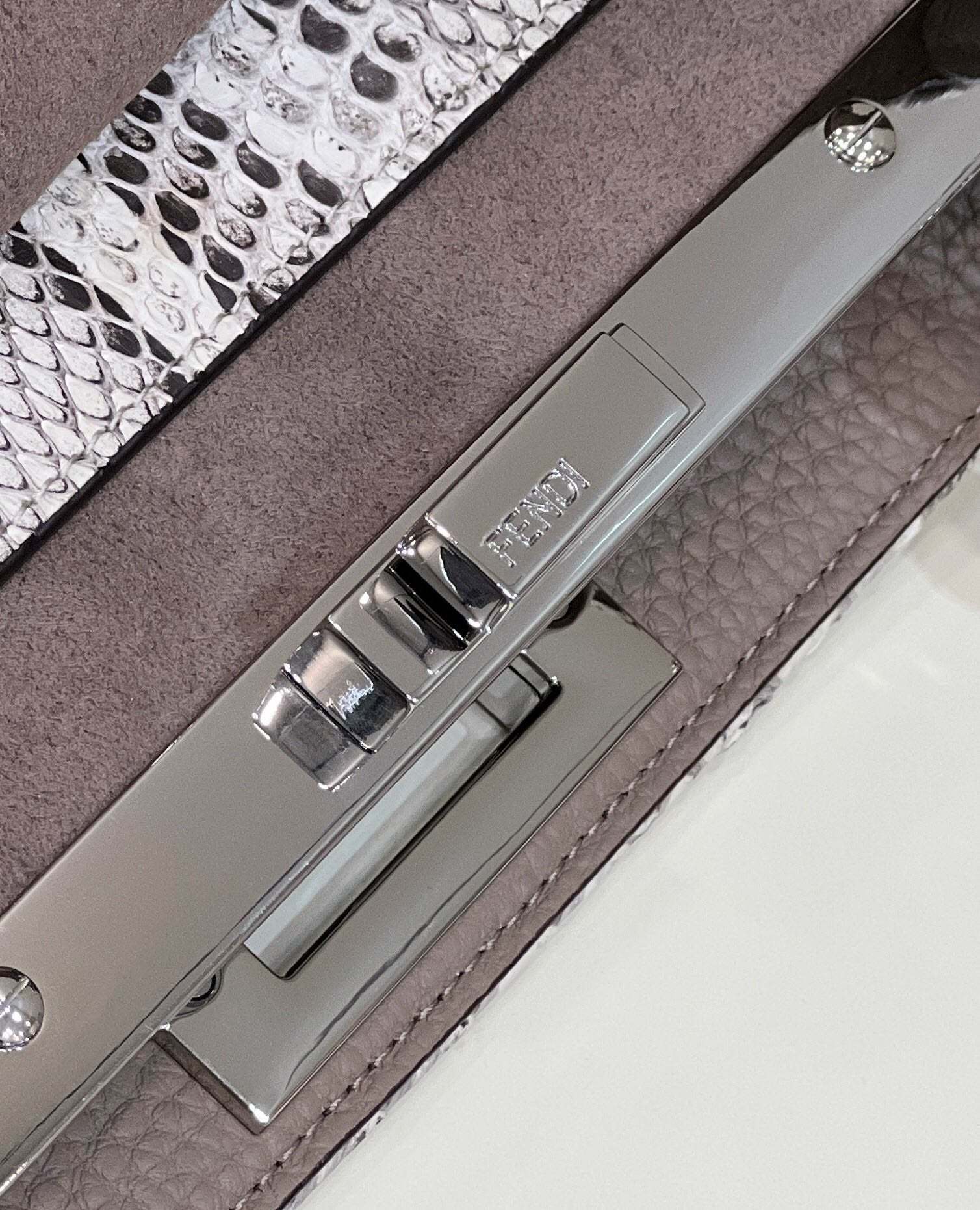 FI Peekaboo ISeeU Medium Greige For Women, Women’s Handbags, Shoulder Bag 13.1in/33.5cm FF