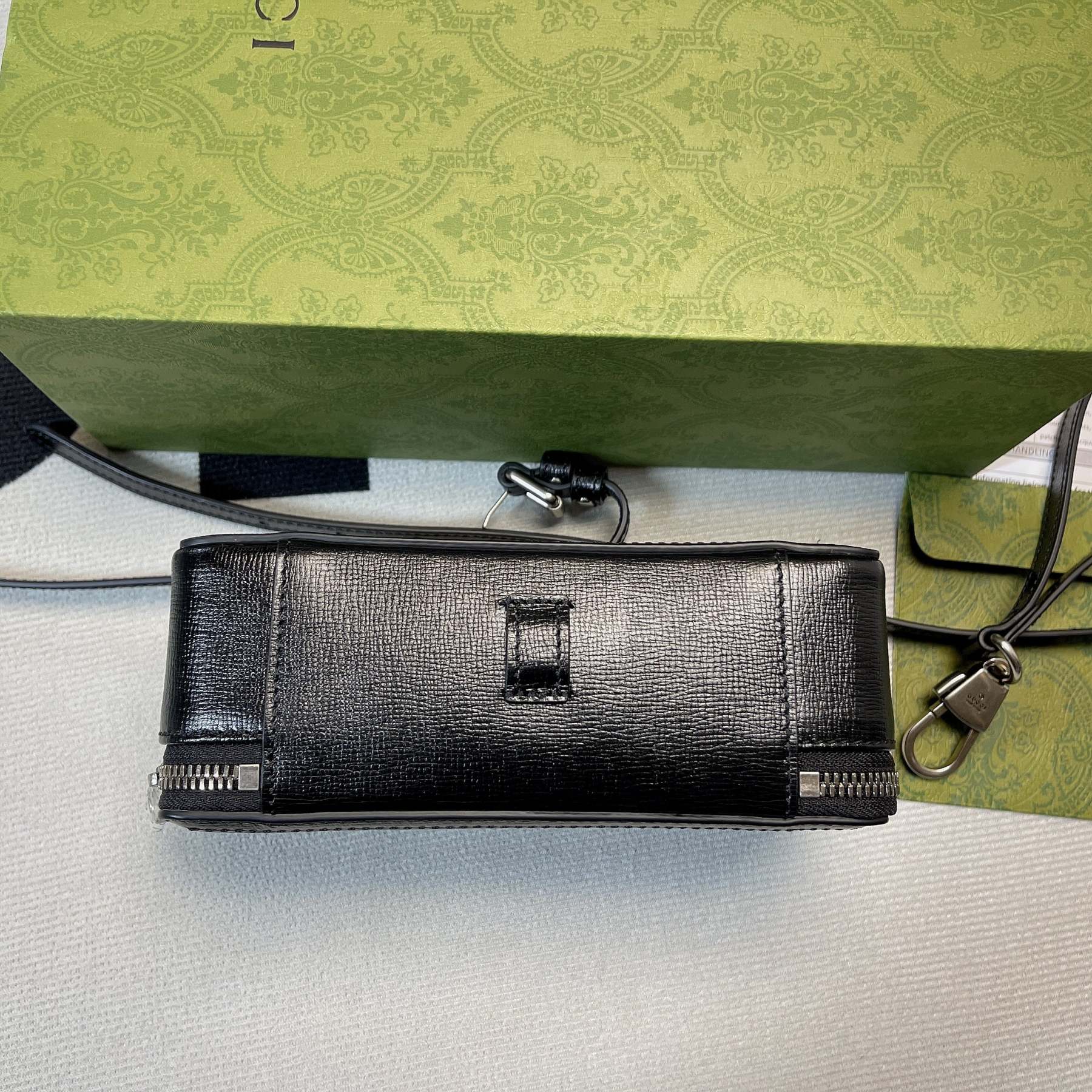 gg Mini Bag With Interlocking G Black gg Supreme Canvas For Women 9in/23cm gg