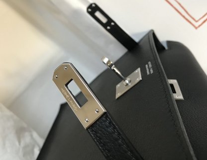 HM Kelly 22 Sellier Epsom Black Bag For Women, Women���s Handbags, Shoulder Bags 8.6in/22cm