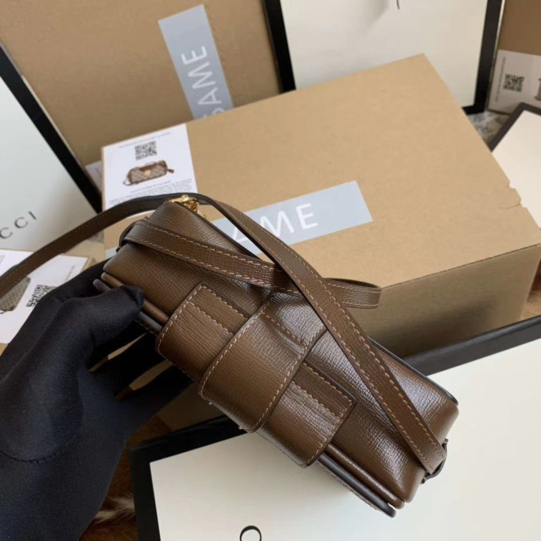 gg Mini Bag With Clasp Closure Beige/Ebony gg Supreme Canvas For Women 7.1in/18cm gg 614368 92TCG 8563