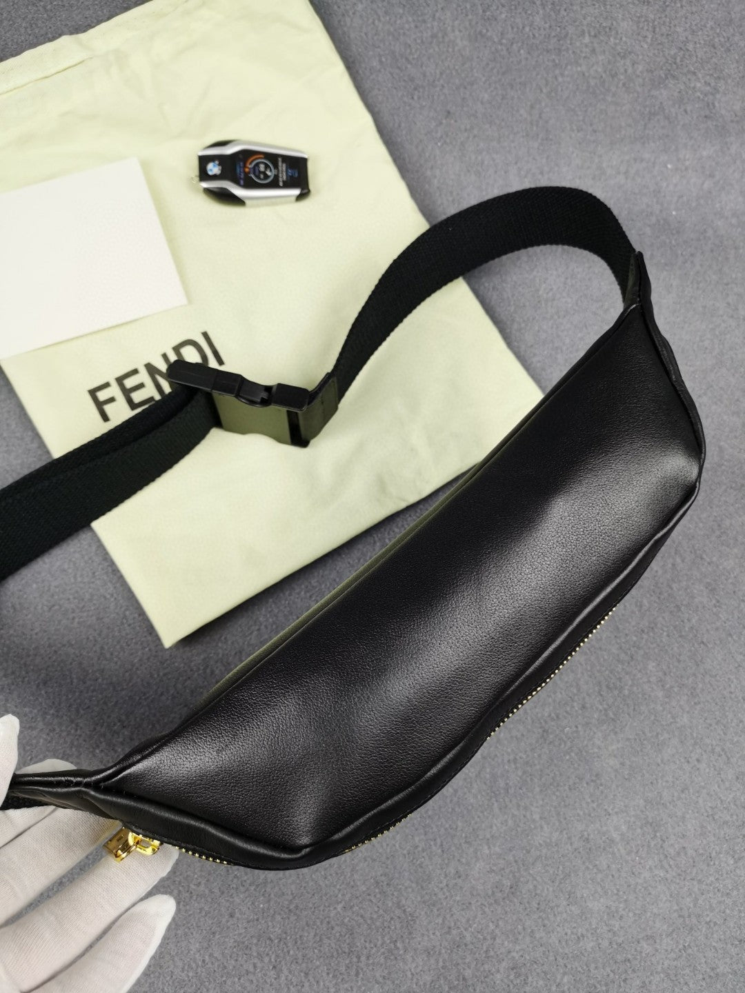 FI Little Monster Belt Bag Black For Men, Men’s Bags 7.9in/20cm FF